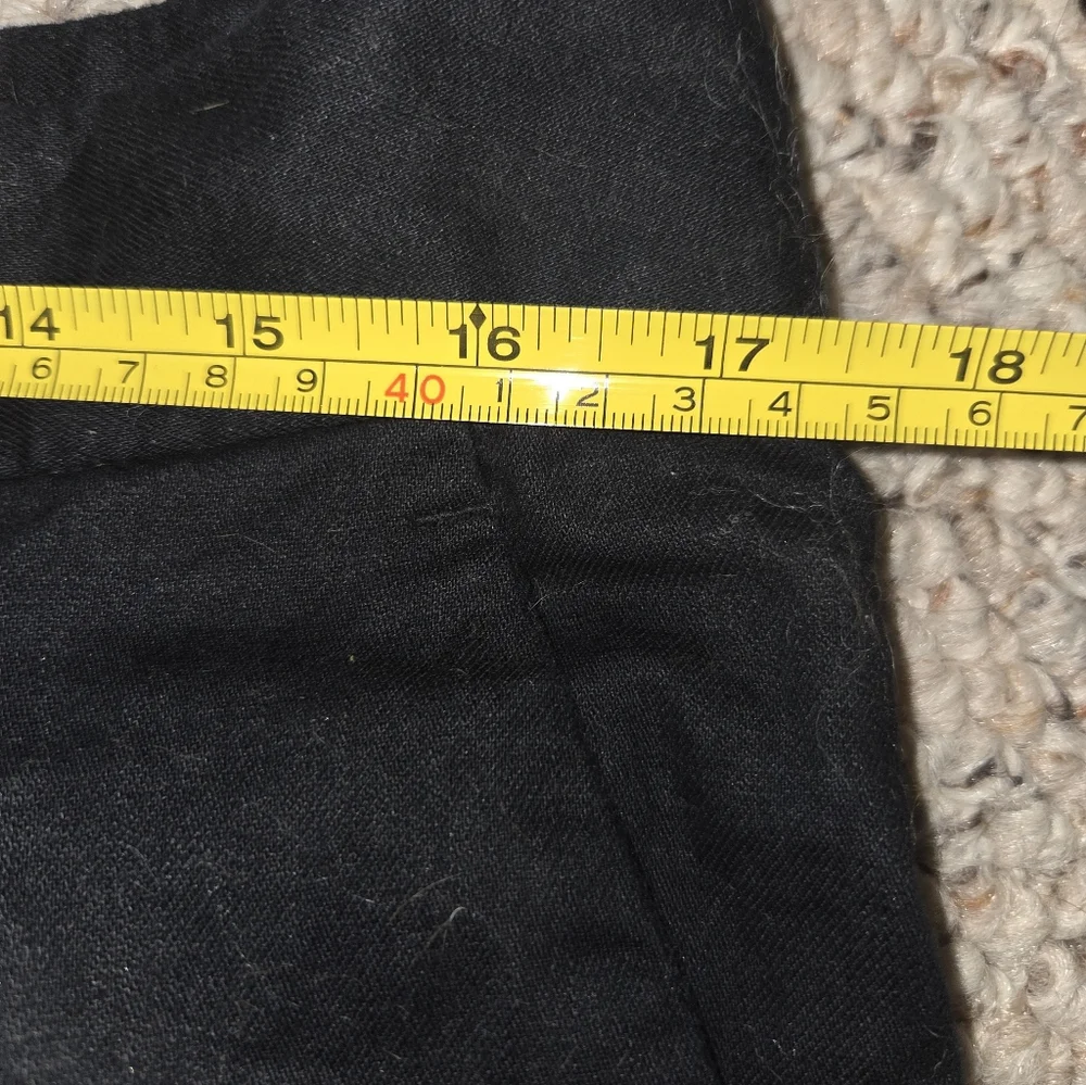 Black Linen Blend Pants